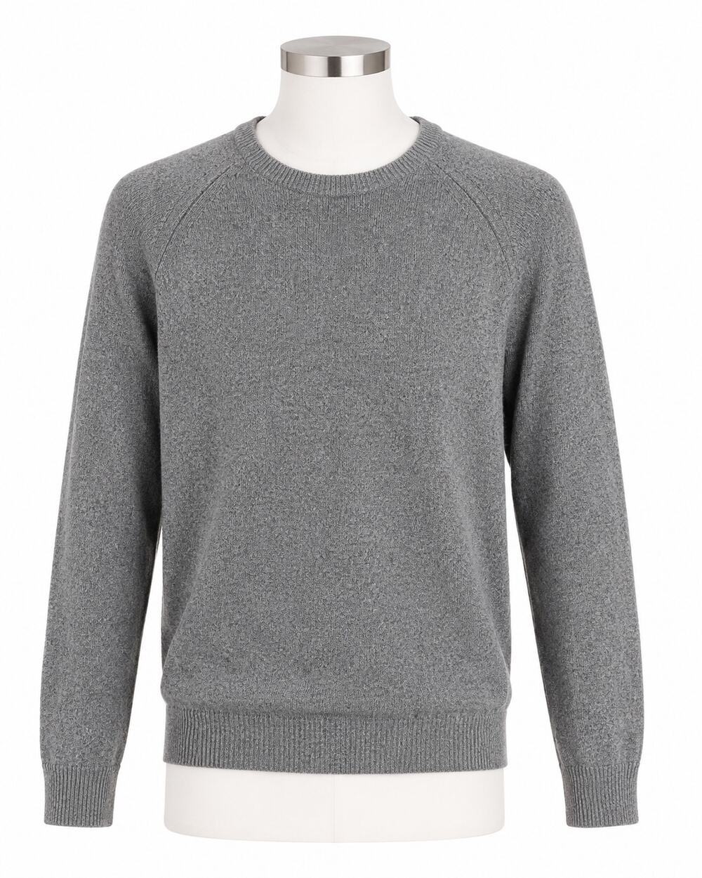 Classic Banana Republic Gray Cotton-Blend Crew Neck Sweater – Size M